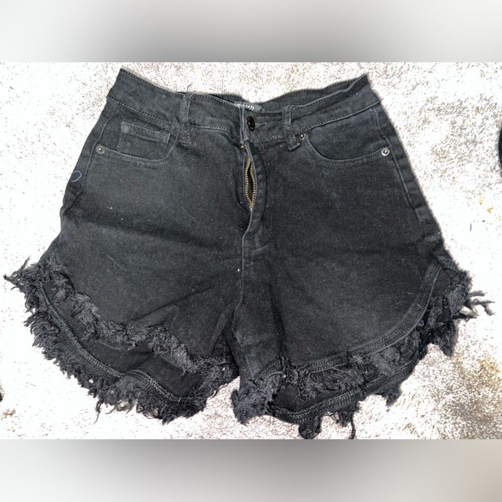 Black Jean Shorts